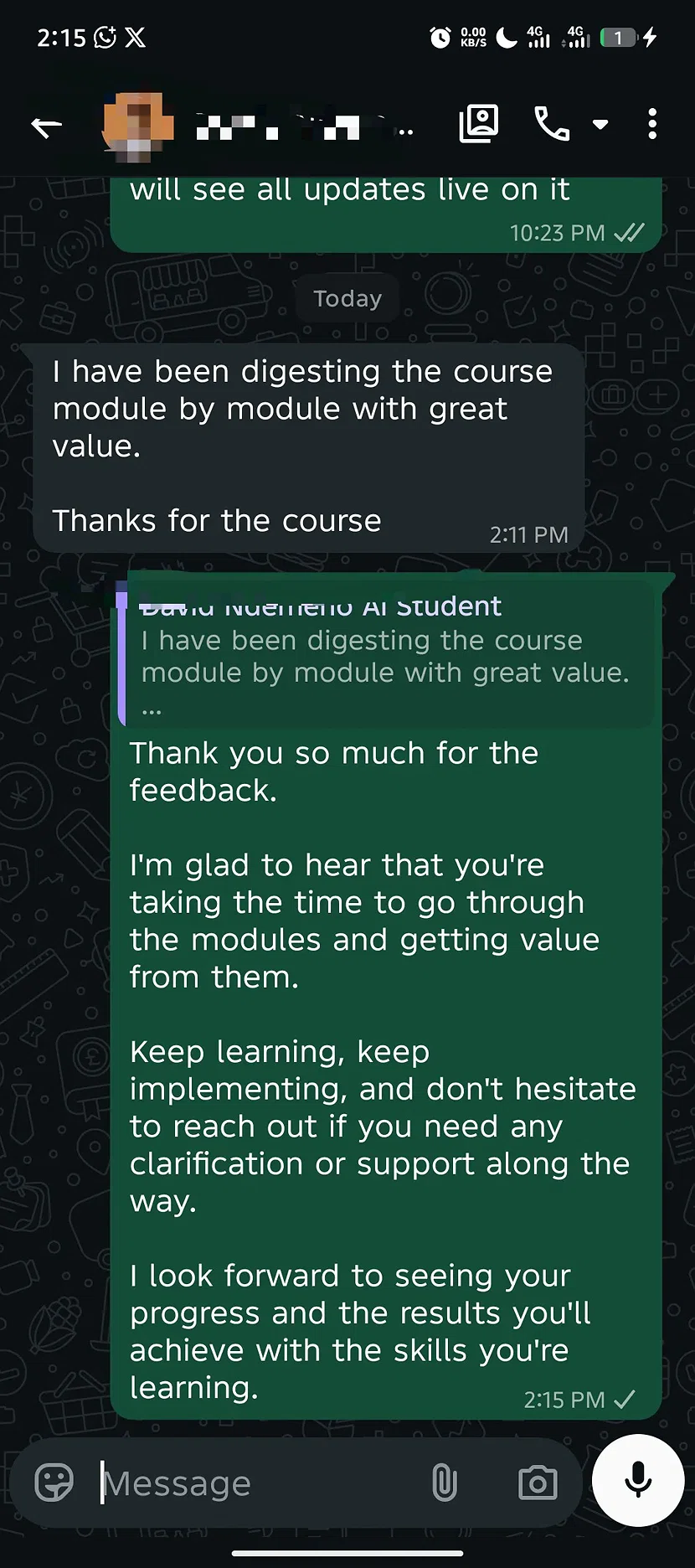 Student testimonial 2 - Alonge Olushola